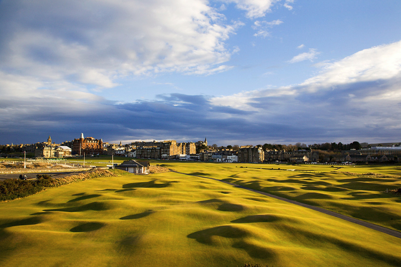 St Andrews from the St Andrews Links Clubhouse Fife Scotland